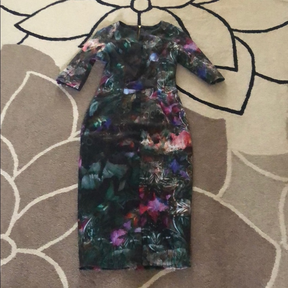 Ted Baker Forest Floral Abstract Print Dress 1